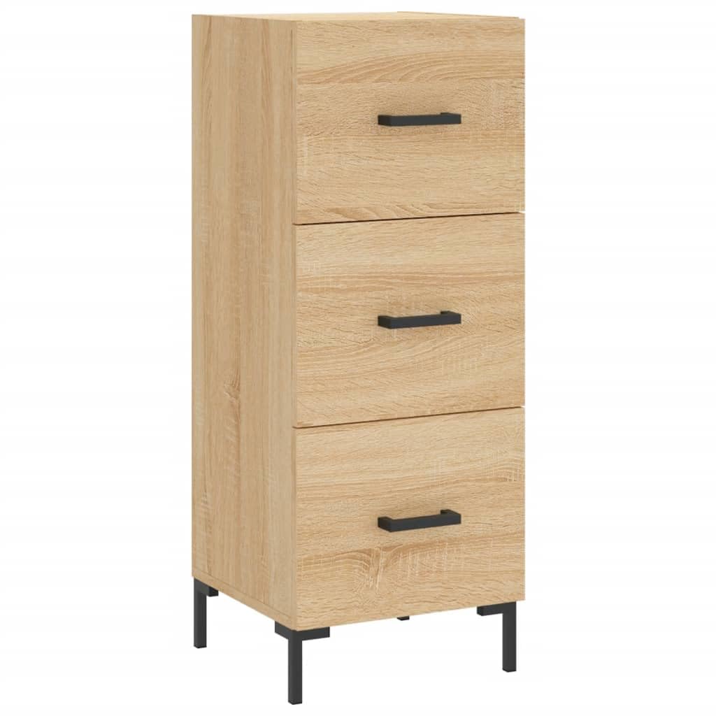 Meuble haut élégant avec espace de rangement, meuble haut moderne avec porte pratique, avec pieds en métal et support mural, stable pour le salon, décor chêne Sonoma en bois