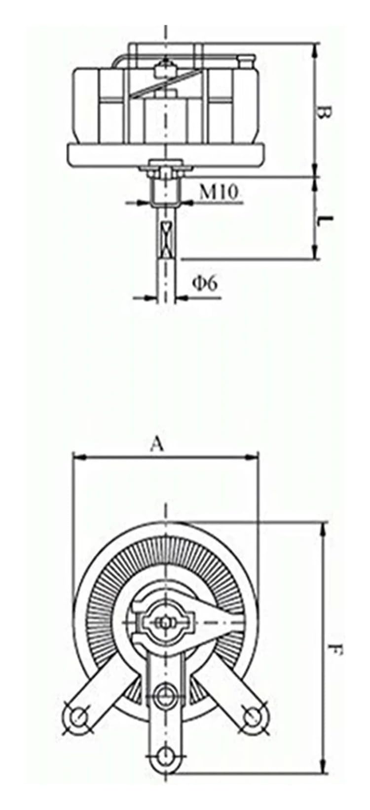 VR-200W-50R-1 Potenciómetro bobinado de alta potencia, resistencia variable, reóstato de 200 W y 50 ohmios