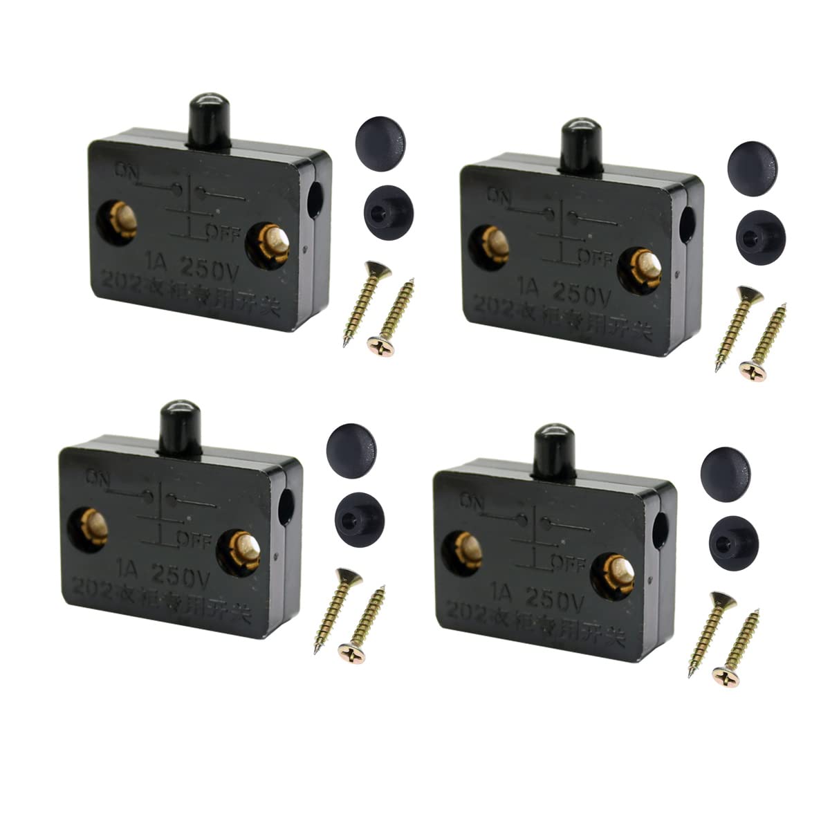 Black Wardrobe Touch Switch Cupboard Light Switch Drawer Closable Door