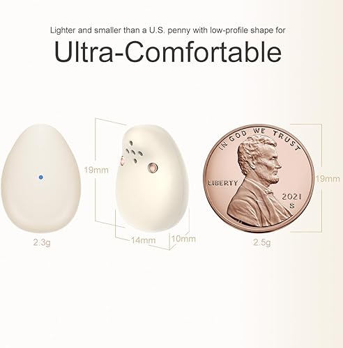 Miniatura 2 de Auriculares inalámbricos extra pequeños para orejas pequeñas Z1, auriculares invisibles Bluetooth semidentales, perfil bajo y ligeros para dormir de