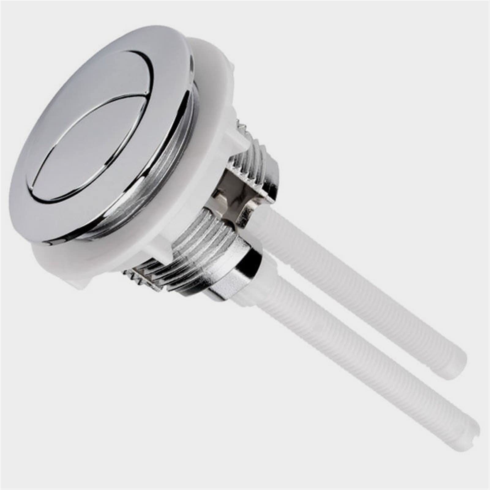 pulsante di scarico WC, Pulsante di scarico for serbatoio dell'acqua del WC a doppio, aste da 38 mm, accessori for bagno, pulsante, interruttore, argento