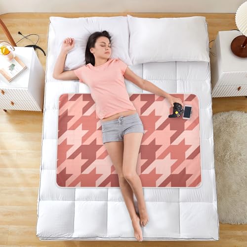 Alèse lavable pied-de-poule rouge grand format pour incontinence - 6
