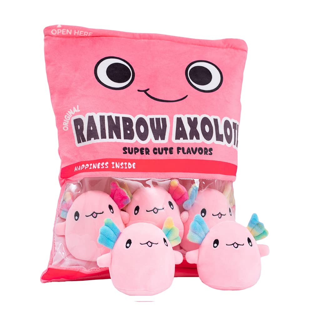 Zhongkaihua Sierkussen in de vorm van een snoepzak, met mini knuffelbeertjes, Kawaii knuffeldiertjes, kussen voor tieners Zhongkaihua Sierkussen in de vorm van een snoepzak, met mini knuffelbeertjes, Kawaii knuffeldiertjes, kussen voor tieners