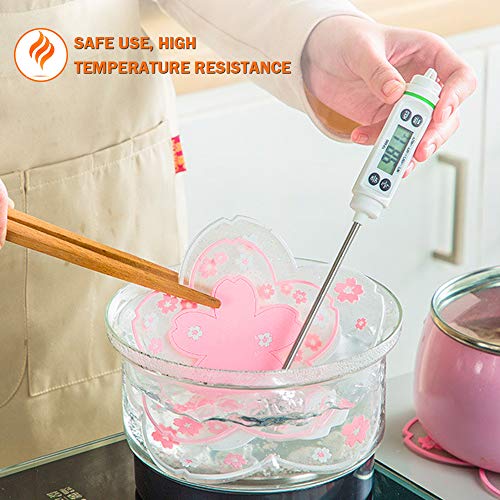 Finphoon Cherry Blossom Cup Coaster,4 PCS Non-Slip Insulation Sakura Coaster, for Coffee Cup Beer Mug Tableware