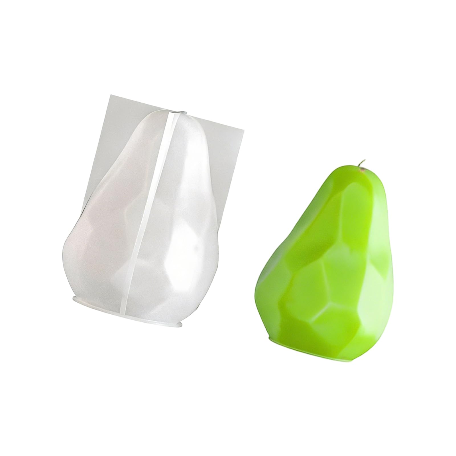 LUCKGONI Pear Snake Fruit Shape Silicone Candle Mold For Making Candle Soap Chocolate Fondant Home Decoration and Resin Casting