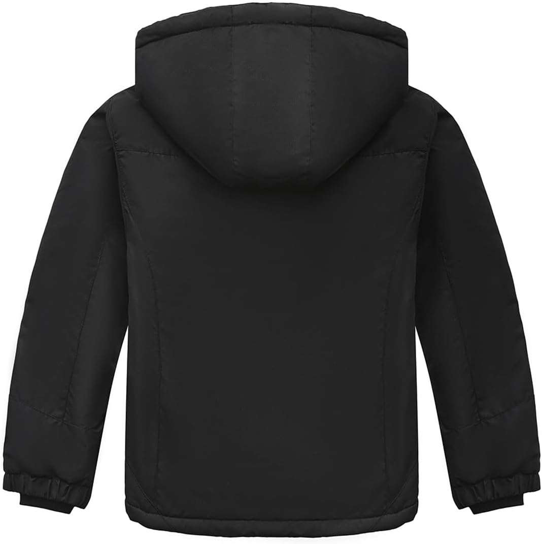 HOOD CREW Boy’s Winter Coat Waterproof Ski Jacket Kids Warm Fleece Windproof Snowboard Jackets with Detachable Hood - Image 2