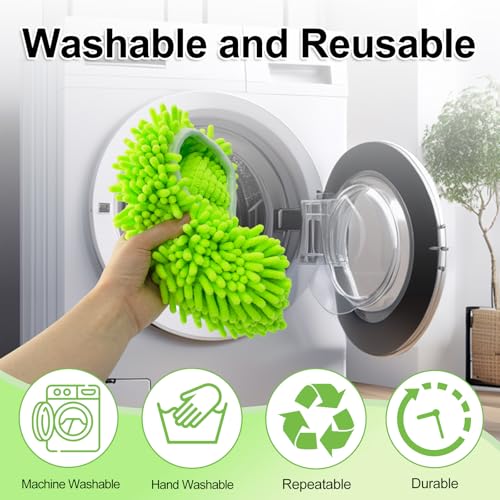 Image of Reusable Mop Pads for Swiffer, 4-Pack Microfiber Washable Reusable Mop Duster Pads for Swiffer Sweeper Mop, Wet Dry Sweeping Mop Pad for Swiffer Sweeper Mop