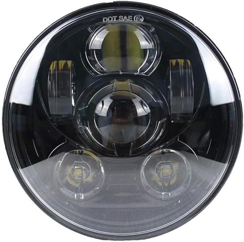 Phare de moto LED 5,75 pouces feux conduite projecteur noir pour Iron 883