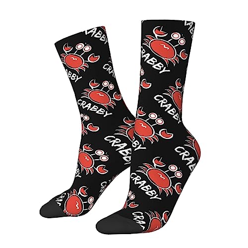 Unedskck Crabby Socks - Calcetines divertidos para hombres, mujeres y adolescentes