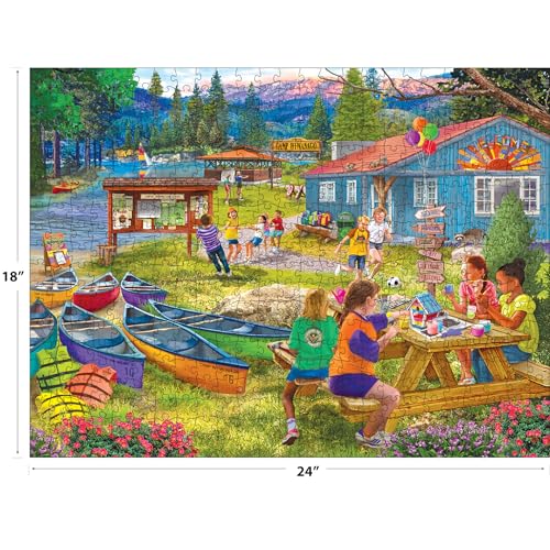 RoseArt Bigelow Illustrations Camp Wiwanago 500 Piece Jigsaw Puzzle - image 4