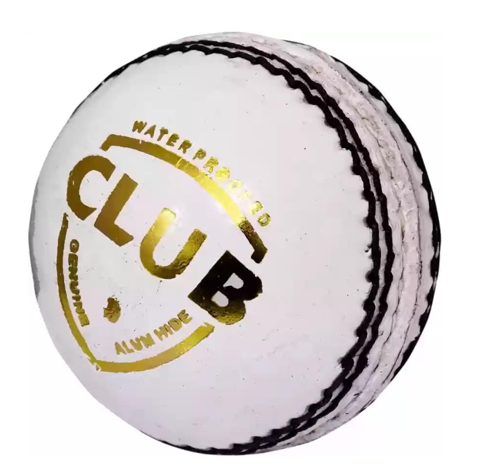 SHAKUN Creation Club Cricket Leather Ball - Pack of 1, White-image-22