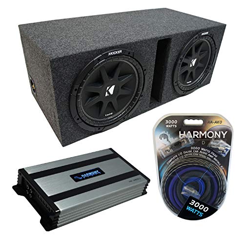 Harmony Audio Kicker Bundle Compatible with Universal Car C10 Comp Dual 10