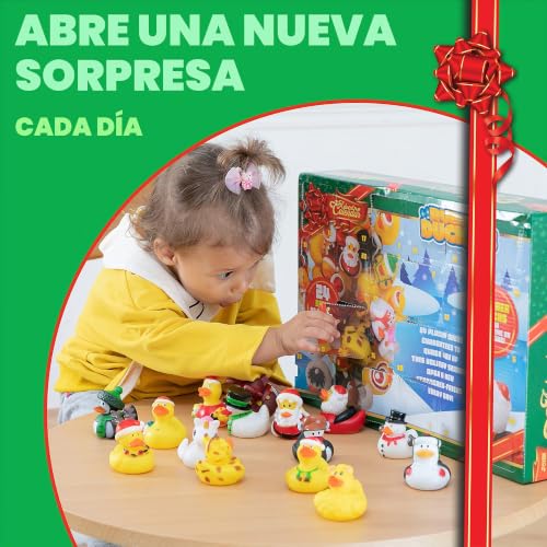 Calendario de Adviento 2025 con 24 patitos de goma JOYIN para la cuenta regresiva infantil 2