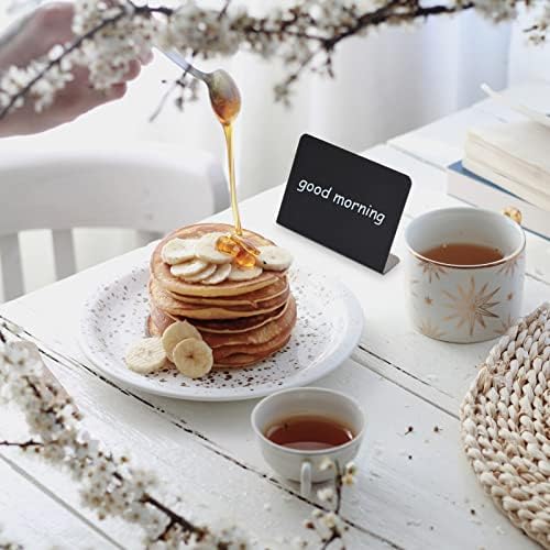 SUSSURRO 16 Pieces Mini Chalkboard Sign L Shaped Chalkboard Small Chalkboard with Erasable Pen Chalk Menu Blackboard Display Board Sign for Home,Classroom and Office