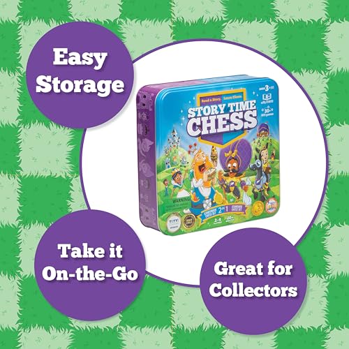 Image of Story Time Chess Set for Kids Collectors Tin - Family Game Night, Strategic Game Play - Board Games for Family Night - Perfect for Beginners, Learn Chess with a Fun Story - Preschool Toys, Ages 3+