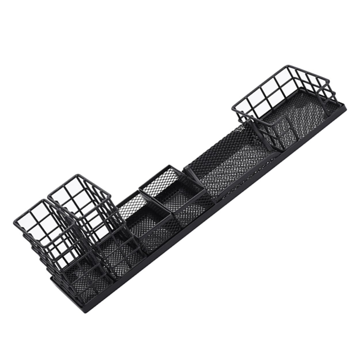 SEWACC Portalápices Metálico de Hierro Negro, Juego de 7 Piezas