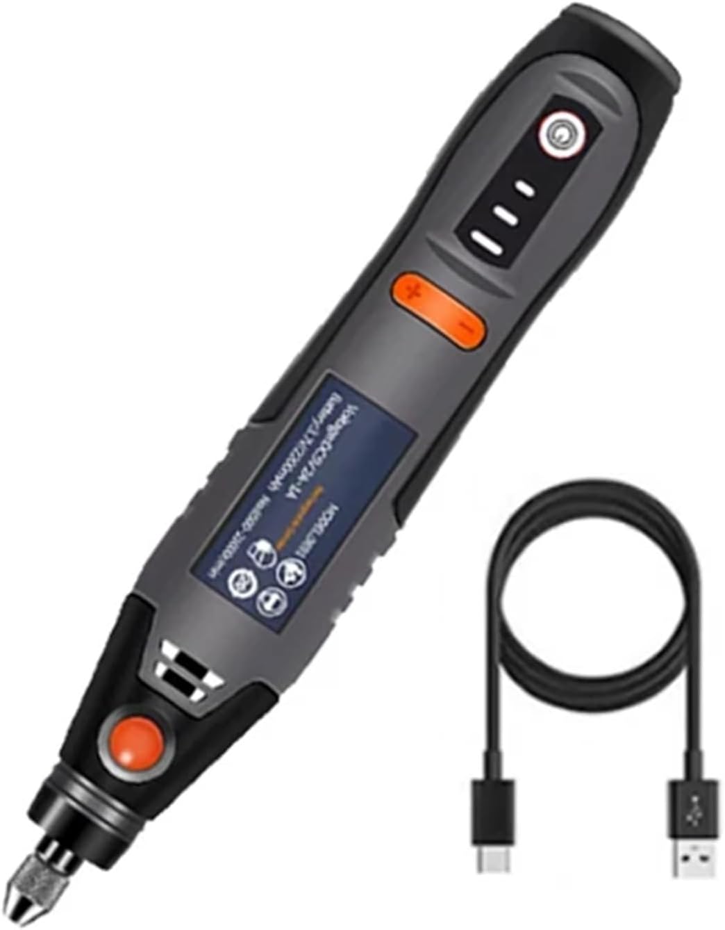 35W USB Cordless Rotary Tool, 3 Speed Mini Drill Engraving Pen with 2200mAh Battery, 8500-21000 RPM for DIY Polishing Drilling(Drill)