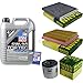 Produktbild QR-PARTS 69372901 Filter Set Inspektionspaket 5 Liter Motoröl Top Tec 4600 5W-30 MANN-FILTER Innenraumfilter Luftfilter Ölfilter