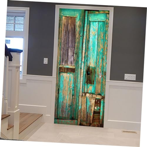Autocollant de porte 3D HEMOTON rénovation sans bulles mural facile pour masquer défauts