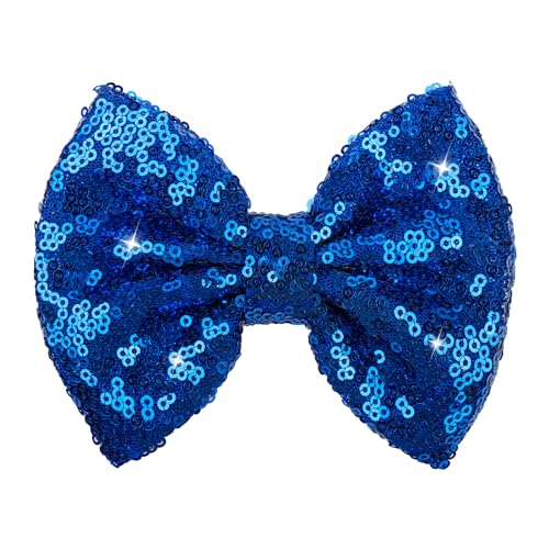 Pinzas para cabello con lentejuelas brillantes color azul marino miniatura 1