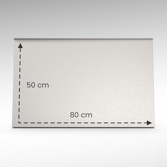 Paslanmaz Çelik Tezgahlık Tezgah Koruyucu – Çift Büküm 50x80 cm - 304 Kalite