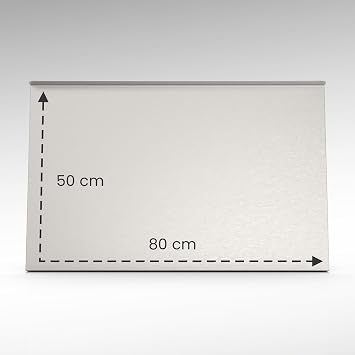 Paslanmaz Çelik Tezgahlık Tezgah Koruyucu – Çift Büküm 50x80 cm - 304 Kalite
