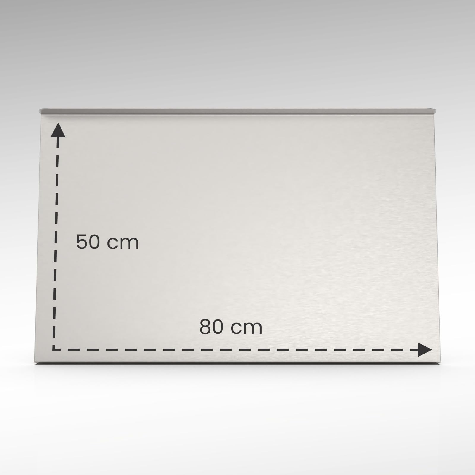 Paslanmaz Çelik Tezgahlık Tezgah Koruyucu – Çift Büküm 50x80 cm - 316 Kalite