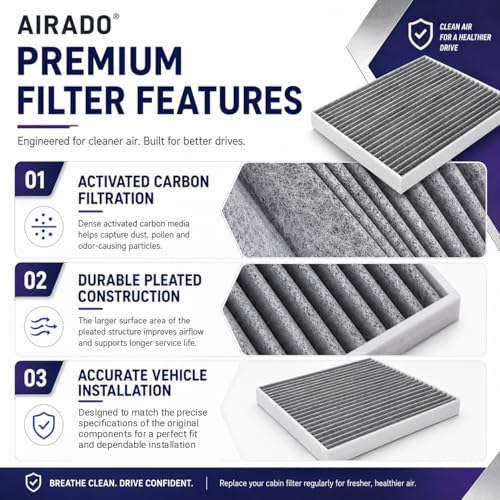 Image of Car Cabin Air Filter with Activated Carbon | AC Filter for Verna CRDI PM2.5 Dust Protection | Easy DIY Installation | Pack of 1 | Car Cabin Air Filter with Activated Carbon