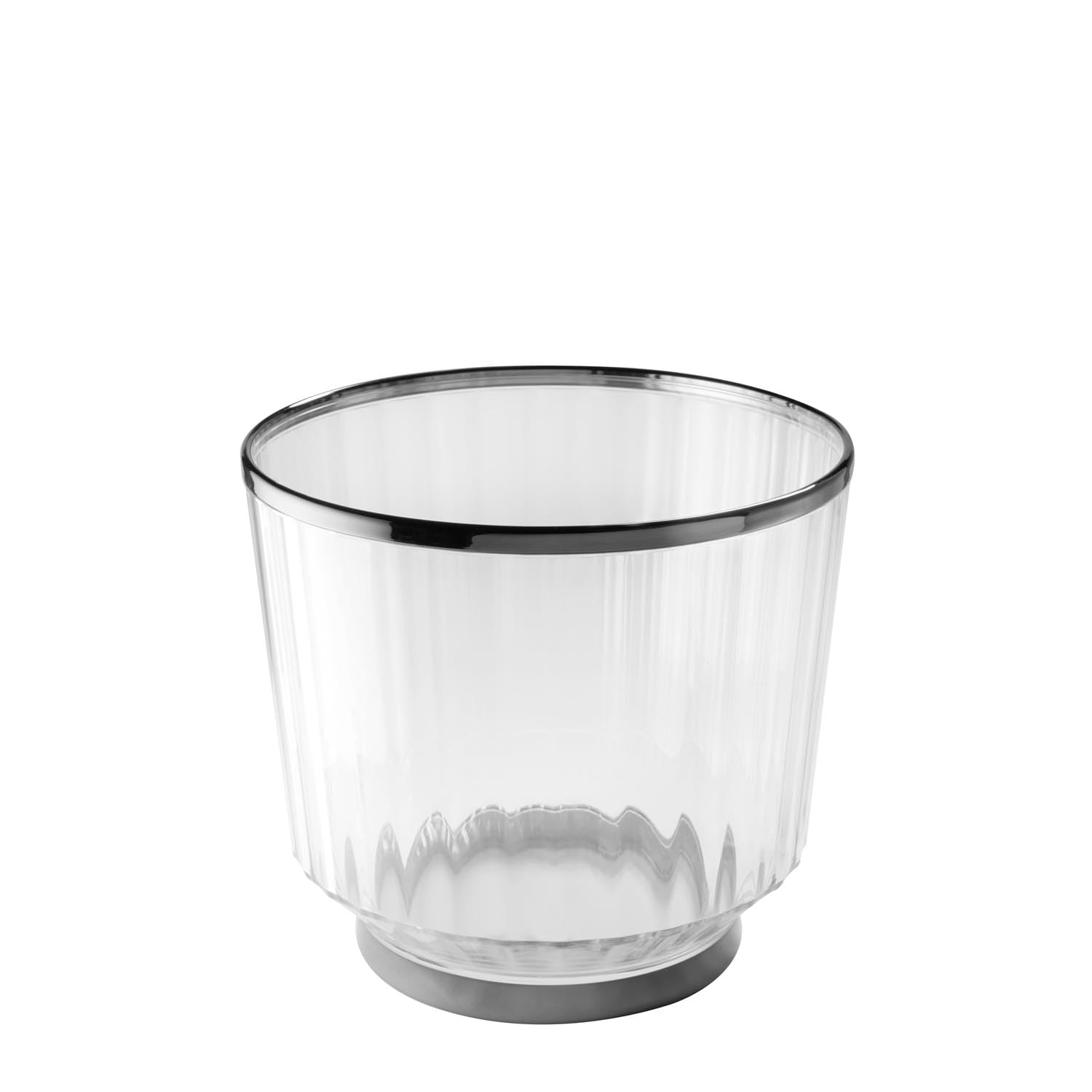 APS 36160 « AUREO » Seau à vin/à champagne, Ø 28 cm, H : 25 cm, 10 litres, polycarbonate, bord + anneau de fond, aspect bronze à canon, revêtement galvanisé, empilable