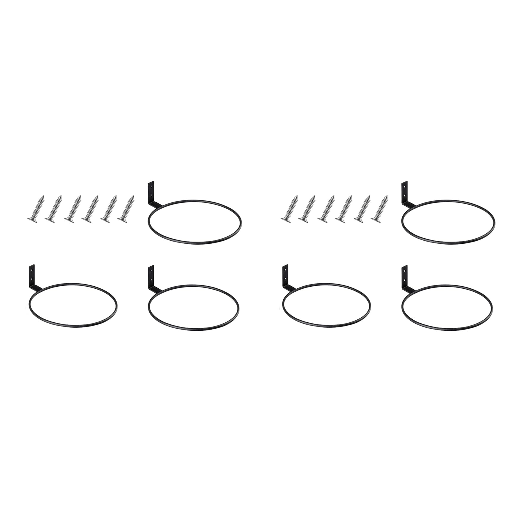 Hndhbfgrt 6Pcs 6 Inch Ball Holder Display Wall Mount for Basketball Football Volleyball,Ball Storage for Garage,Planter Pot Holder