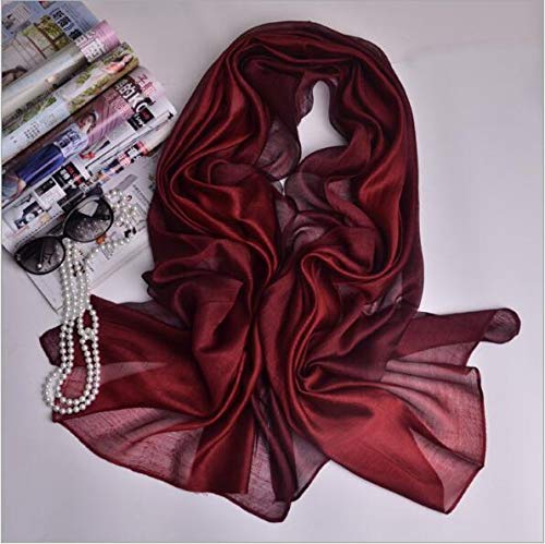 Cotton Silk Scarf Elegant Soft Wraps Color Shade Scarves for Women all year round2