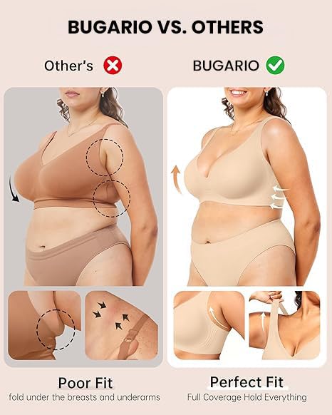 Image of JellyLift Seamless Wireless Jelly Bra for Women | No Underwire, Deep V Invisible T-Shirt Bra | 360 Jelly Support, Adjustable Straps | S-3XL
