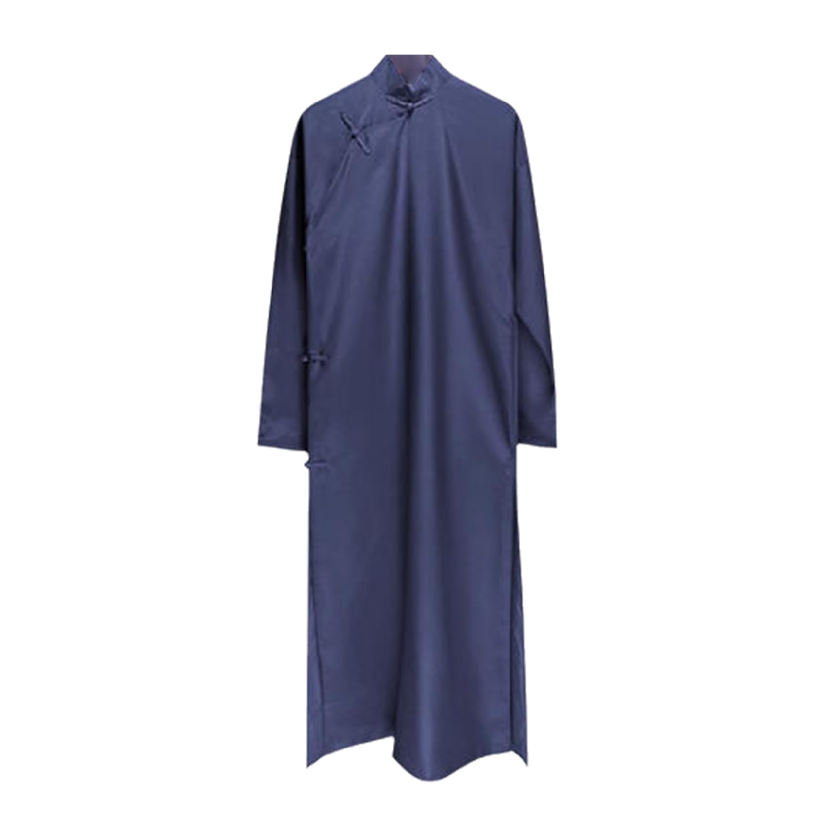 Unisex traditionelle chinesische männliche Tai Chi Kampfkunst Cheongsam Mandarin-Kragen lange Robe Kung-Fu-Uniform