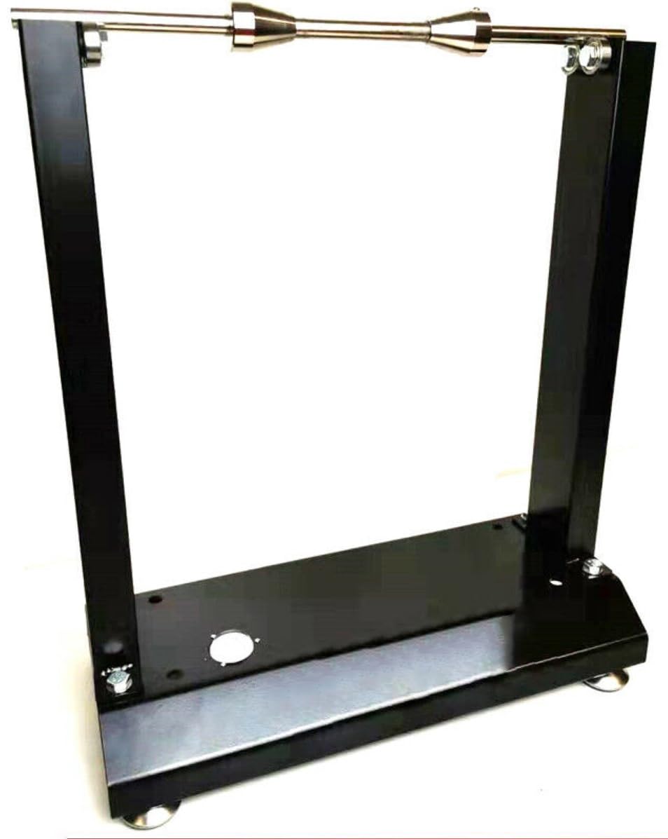 Equilibrador de Ruedas de Moto Manual Portátil Acero con 2 Conos y Huso Balanceo Preciso por Gravedad
