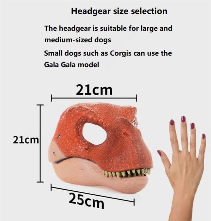 Mascara Dinosaurio para Perro PIPI Tamaño Grande y Mediano miniatura 6