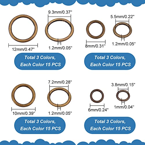 PH PandaHall 285pcs 4 Sizes Jump Rings - Image 2
