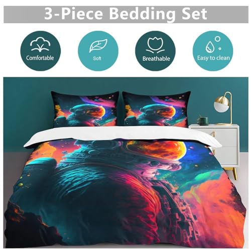 Parure de lit astronaute microfibre hypoallergénique 3 pièces - 6