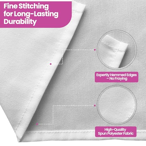 Nappe pour mariage ronde blanche en polyester de qualité supérieure 10pcs