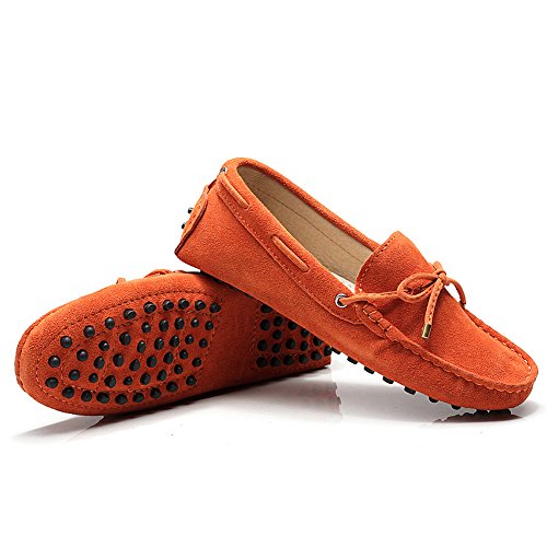 Image of ANUFER Women's Classic Suede Penny Loafers Comfort Handmade Slipper Moccasins
