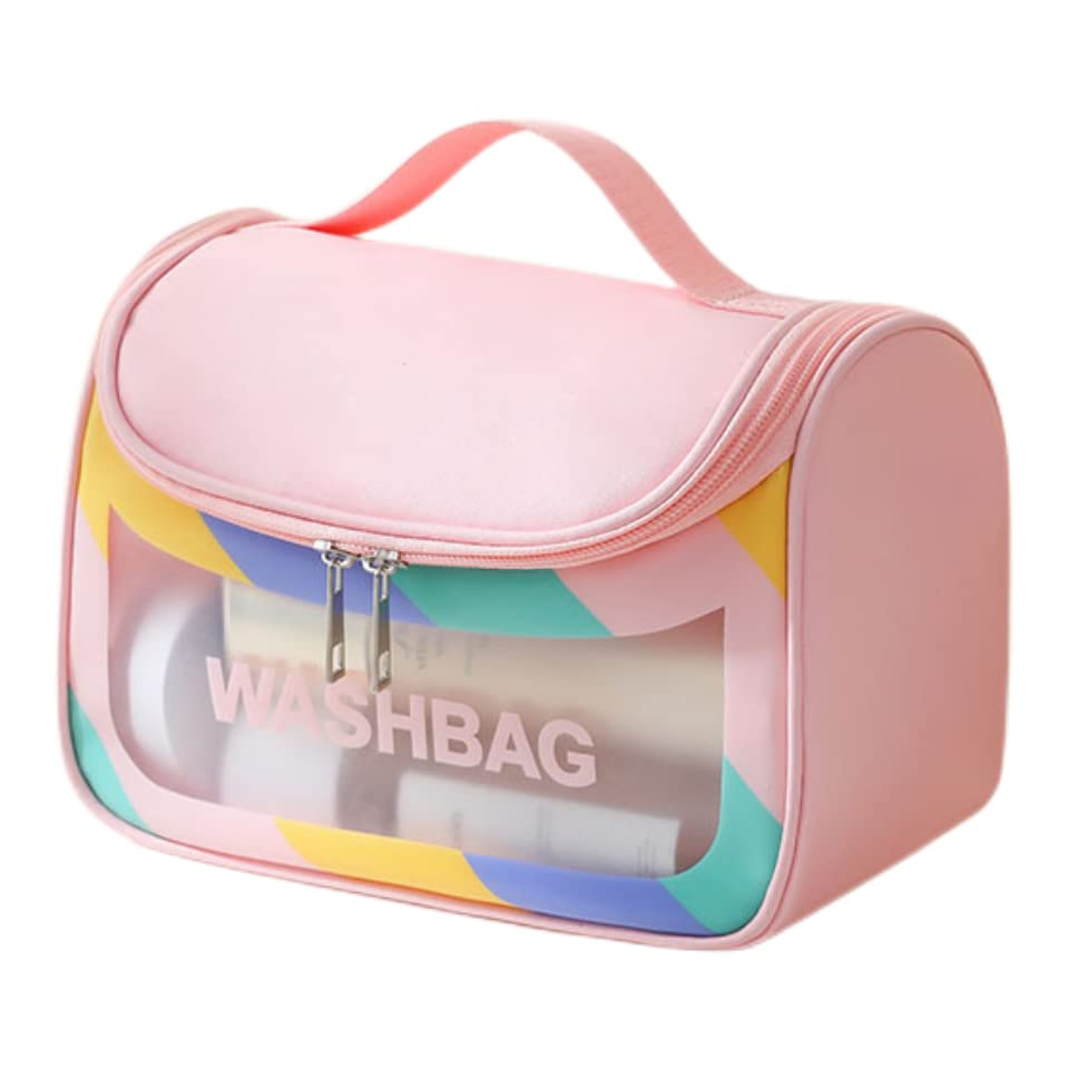 LEJN Neceser Bolsa de viaje Bolsa de maquillaje resistente al agua Bolsa de cosméticos Organizador de viaje Contenedor de tamaño completo Artículos