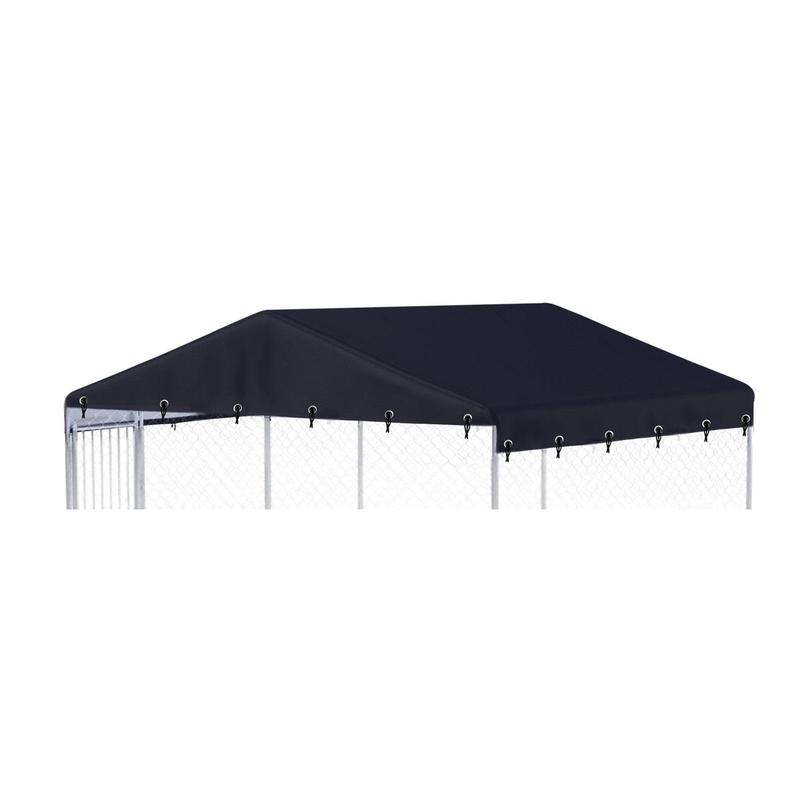 H-kenan 10 x 10 ft Outdoor Dog Kennel Cover Made from 600D Waterproof Oxford Fabric Outdoor Dog Kennel Replacement Cover Black?Without cage roof Frame?