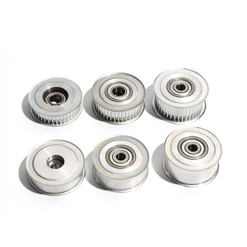 Durable 2pcs HTD 5M-40T Idler Pulleys, Without Teeth Width 16/21/27mm Bore 10/12/15/20/25/30mm Timing Belt Pulley (Size : 12mm, Style : Width16mm)