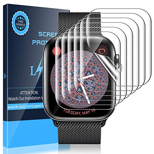 LK [6 Pack] Screen Protector for Apple Watch 40mm Series 4/5 - Max