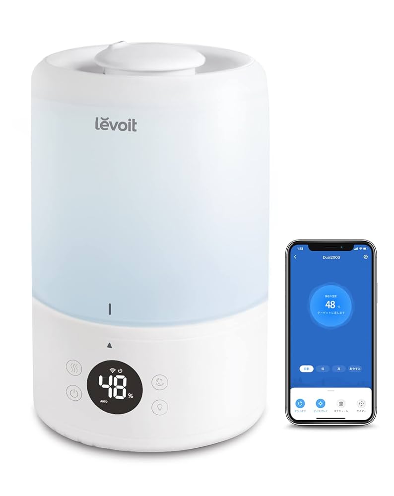 Levoit 加湿器 超音波式 28dB静音 6-17畳対応 Amazon.co.jp: 【節電対策】Levoit (レボイト) 加湿器 アロマ