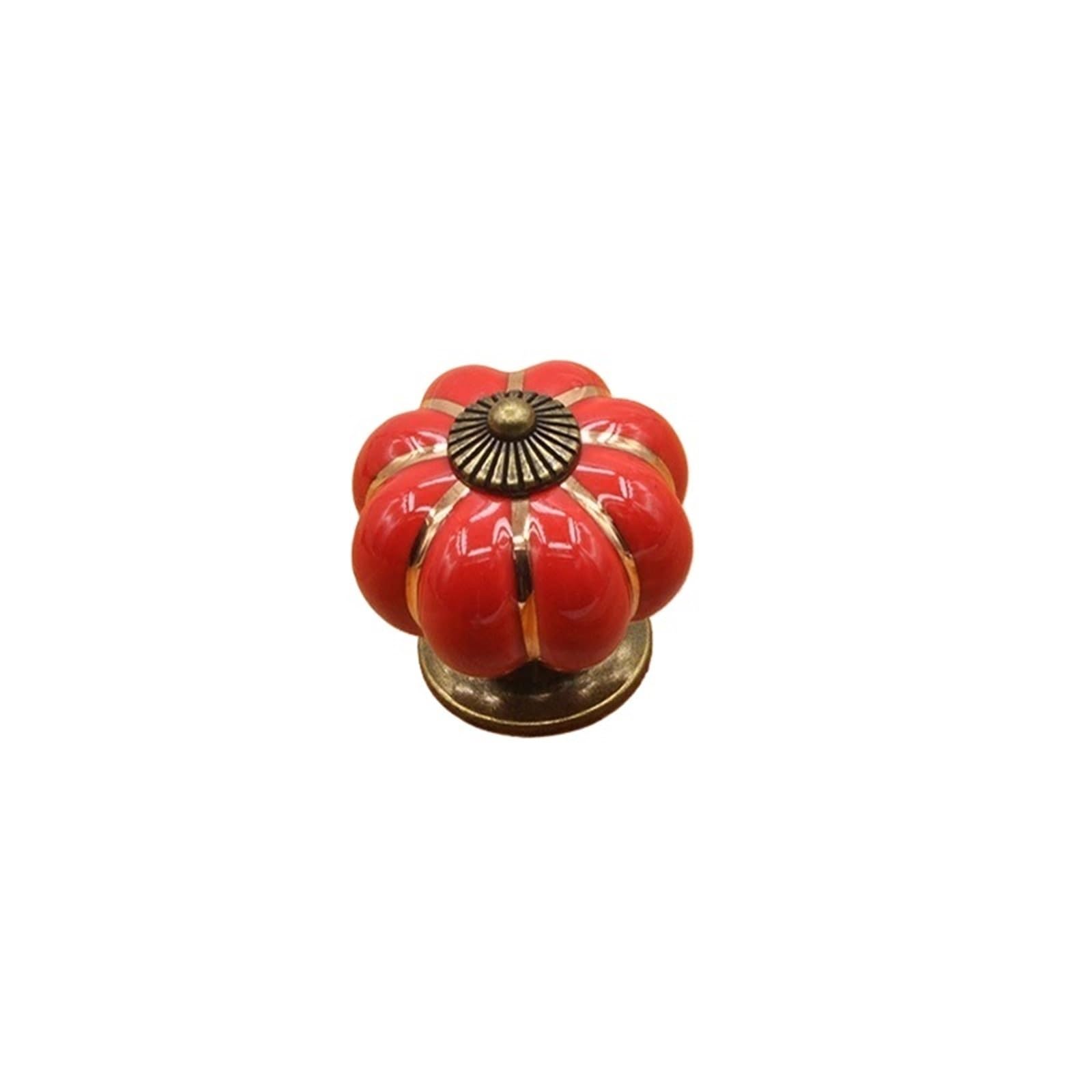 Kifsdlf Color4 2Pcs Ceramic Pumpkin Cabinet Knob Drawer Furniture Handles Dresser Single Hole Door Pulls Cupboard Hardware For Cupboard Wardrobes Furniture(Color4)