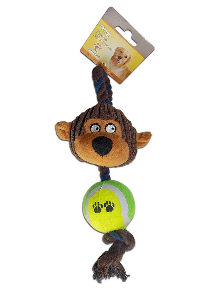 Beeztees Eastland 510135 Maymun Ve Tenis Toplu Stres İpi Evcil Hayvan Oyuncağı, 35x12 Cm