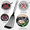KSENDALO Fish Spatula for Nonstick Pans 2-Pack - Thin Turner for Eggs & Fish | LFGB Nylon, 10,000+ Reviews | Dishwasher Safe #5