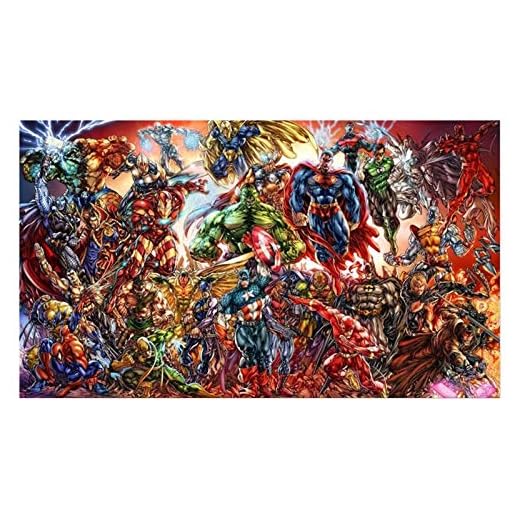 YGLONG Dukbilder montera på duk väggkonst målning superheros närstrid affisch och tryck seriefigur bilddekor för barnrum canvasbild (färg: PF 671, storlek (tum): 50 x 90 cm ingen ram)