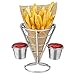 Niuhong Supporto per Patatine Fritte Porta Patatine Fritte Porta Finger Food Cestini a Cono Alzata per Patatine Fritte Mini Cestini Rack di Raffreddamento Coni di Patatine Fritte Espositore per Snack