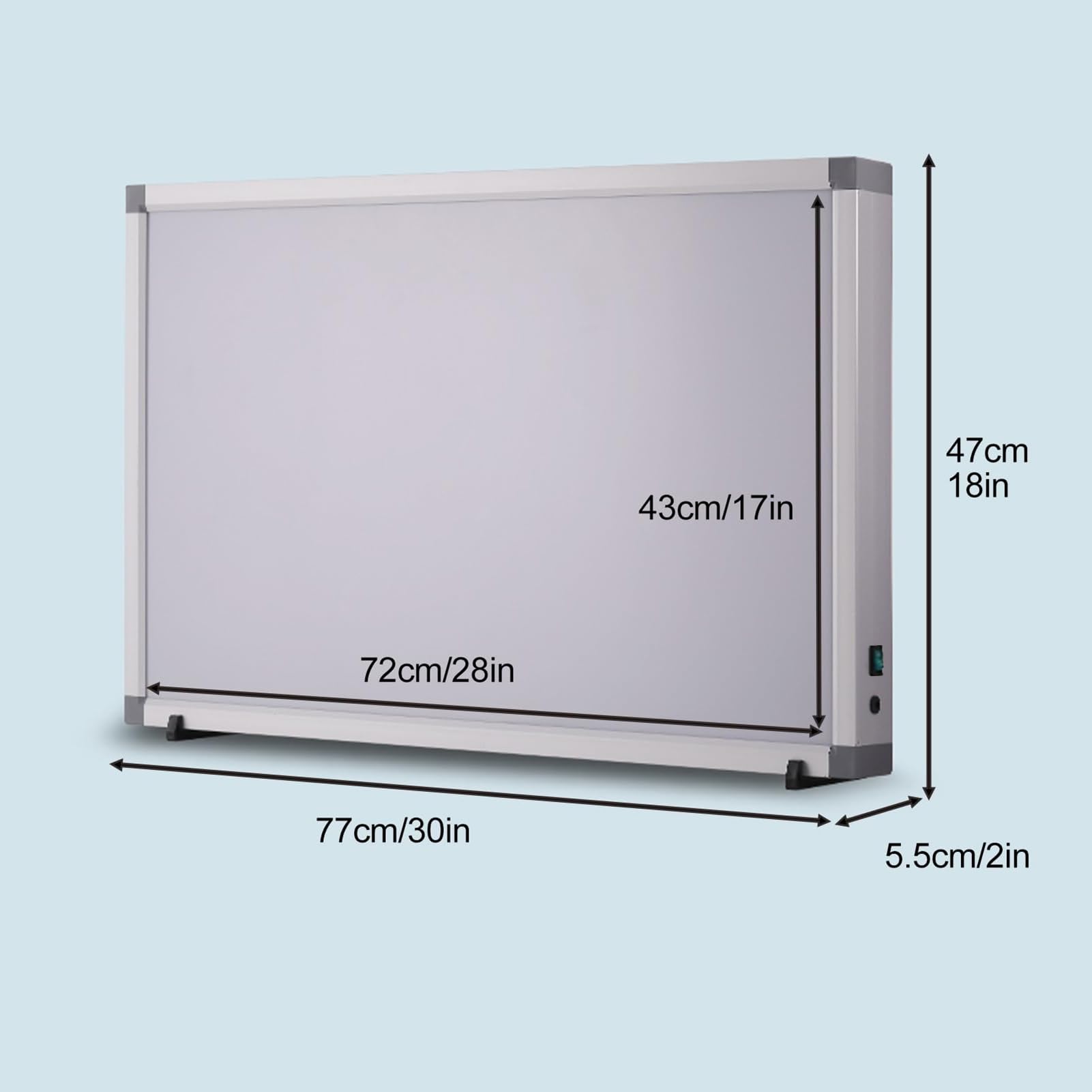 Boîte à Lumière LED pour Films Radiographiques, Boîte de Visualisation Médicale à luminosité Réglable, Négatoscope Radiographie LED Portable, Panneau Acrylique et Cadre en Aluminium